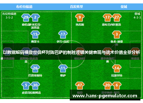 以数据解码福登世俱杯对阵巴萨的制胜逻辑关键表现与战术价值全景分析